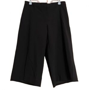 WHBM Women’s Black Signature Collection Wide Leg Crop Pants  Sz-10